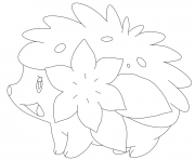 Coloriage Shaymin sous forme naturelle pokemon legendaire